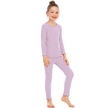 Load image into Gallery viewer, Spring Autumn  Kids Pajamas Snug Fit Rib Sleepwear
