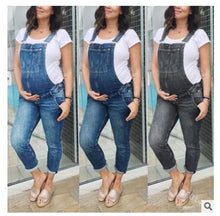 Load image into Gallery viewer, Premium Denim Maternity Overalls Jumpsuit
