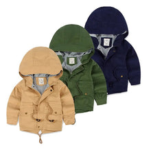 Load image into Gallery viewer, Children Winter Fleece Outdoor Jackets for Boys Hooded Warm Kids Boy Outerwear Windbreaker Autumn Casual Baby Boy Coats Clothing
