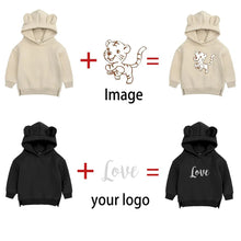 Load image into Gallery viewer, Match Mom Kids Bear Hooded Sweatshirt
