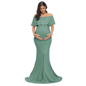 Maternity Off Shoulder Long Dresses