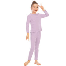 Load image into Gallery viewer, Spring Autumn  Kids Pajamas Snug Fit Rib Sleepwear
