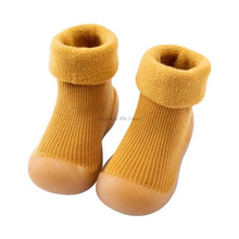 Load image into Gallery viewer, Kids Snow Bootie Winter Warm Soft Knit Soft Sole Rubber Shoes
