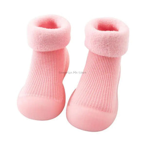 Kids Snow Bootie Winter Warm Soft Knit Soft Sole Rubber Shoes