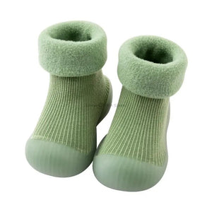 Kids Snow Bootie Winter Warm Soft Knit Soft Sole Rubber Shoes