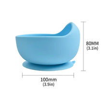 Load image into Gallery viewer, 2PCS/Set Silicone Baby Feeding Bowl Tableware for Kids Waterproof Suction Bowl With Spoon
