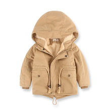 Load image into Gallery viewer, Children Winter Fleece Outdoor Jackets for Boys Hooded Warm Kids Boy Outerwear Windbreaker Autumn Casual Baby Boy Coats Clothing
