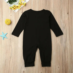 Baby Boy Long Sleeve "Little Brother" Romper Jumpsuit