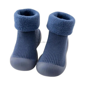 Kids Snow Bootie Winter Warm Soft Knit Soft Sole Rubber Shoes