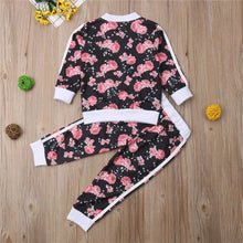 Load image into Gallery viewer, 3-7 Year Baby Girl Clothes Set Floral Print Tracksuit
