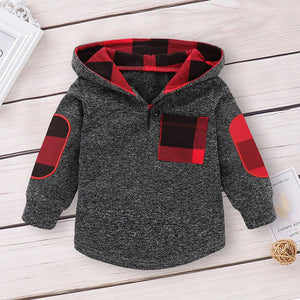 Baby Boys Clothes Casual Hoodie Plaid