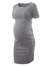 Load image into Gallery viewer, Maternity Dresses Women Side Ruched Pregnancy Dress Bodycon
