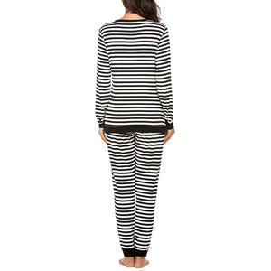 Maternity Pajamas Striped Nursing Sleepwear Full Sleeve Nursing Pajama Set Breastfeeding