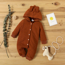 Load image into Gallery viewer, Autumn Winter Baby Romper Boys Girls Lovely Ears Hooded Long Sleeve Baby Clothes Solid Newborn Winter Clothes Baby Girl Clothes
