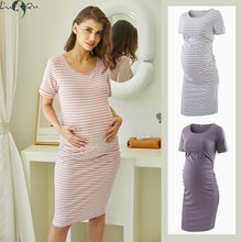 Load image into Gallery viewer, Maternity Dresses Women Side Ruched Pregnancy Dress Bodycon
