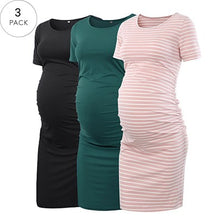 Load image into Gallery viewer, Maternity Dresses Women Side Ruched Pregnancy Dress Bodycon
