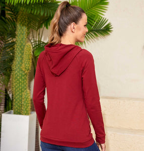 Maternity Nursing Hoodie Long Sleeves Womens Breastfeeding Clothes Casual with pockets