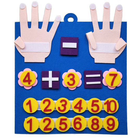 Montessori Felt Finger Numbers Math Toy – Hands-On Counting for Toddlers (Ages 3–6)
