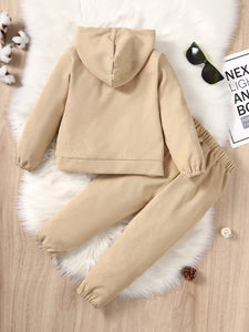 Fashion Long Sleeve Hooded Suit 2PCS (4-7 Years Old)