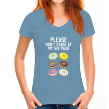 Load image into Gallery viewer, Please Don&#39;t Stare Donuts Abs Six Pack Shirt Graphic  T-shirts
