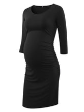 Load image into Gallery viewer, Maternity Dresses Women Side Ruched Pregnancy Dress Bodycon
