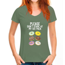 Load image into Gallery viewer, Please Don&#39;t Stare Donuts Abs Six Pack Shirt Graphic  T-shirts
