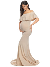 Load image into Gallery viewer, Maternity Off Shoulder Long Dresses
