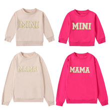 Load image into Gallery viewer, Mommy and Mini Matching Outfits 0-3Y Letter Embroidery Long Sleeve Pullovers
