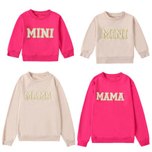 Load image into Gallery viewer, Mommy and Mini Matching Outfits 0-3Y Letter Embroidery Long Sleeve Pullovers
