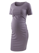 Load image into Gallery viewer, Maternity Dresses Women Side Ruched Pregnancy Dress Bodycon
