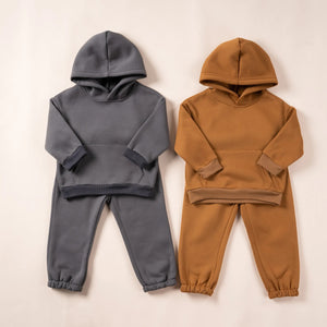 2023 Winter Children Hooded Tracksuits Suits 0-6Y