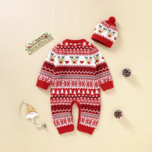 Load image into Gallery viewer, Baby Christmas Romper and Hat Sets
