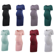 Load image into Gallery viewer, Maternity Dresses Women Side Ruched Pregnancy Dress Bodycon
