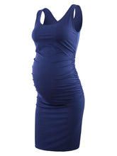 Load image into Gallery viewer, Maternity Dresses Women Side Ruched Pregnancy Dress Bodycon
