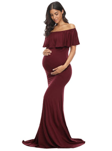 Maternity Off Shoulder Long Dresses