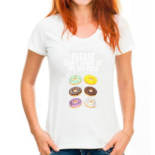 Load image into Gallery viewer, Please Don&#39;t Stare Donuts Abs Six Pack Shirt Graphic  T-shirts
