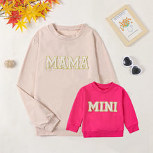 Load image into Gallery viewer, Mommy and Mini Matching Outfits 0-3Y Letter Embroidery Long Sleeve Pullovers
