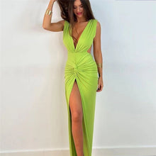 Load image into Gallery viewer, Slit Backless Maxi Dress Women
