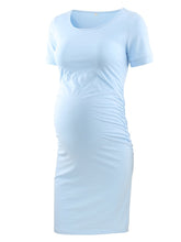 Load image into Gallery viewer, Maternity Dresses Women Side Ruched Pregnancy Dress Bodycon
