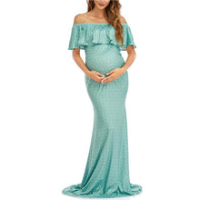 Load image into Gallery viewer, Maternity Off Shoulder Long Dresses
