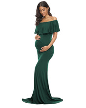 Load image into Gallery viewer, Maternity Off Shoulder Long Dresses
