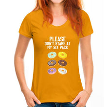 Load image into Gallery viewer, Please Don&#39;t Stare Donuts Abs Six Pack Shirt Graphic  T-shirts
