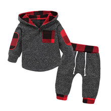 Load image into Gallery viewer, Baby Boys Clothes Casual Hoodie Plaid
