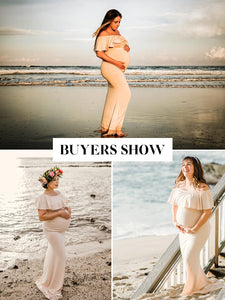 Maternity Off Shoulder Long Dresses