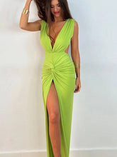 Load image into Gallery viewer, Slit Backless Maxi Dress Women
