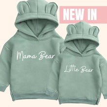 Load image into Gallery viewer, Match Mom Kids Bear Hooded Sweatshirt
