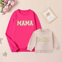 Load image into Gallery viewer, Mommy and Mini Matching Outfits 0-3Y Letter Embroidery Long Sleeve Pullovers
