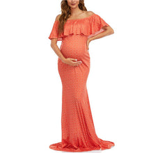 Load image into Gallery viewer, Maternity Off Shoulder Long Dresses
