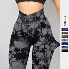 Load image into Gallery viewer, Seamless Tie Dye Leggings Women Yoga Pants Push Up Sport Fitness Running Gym Leggings
