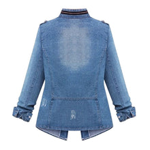 Load image into Gallery viewer, Denim Peplum Jacket
